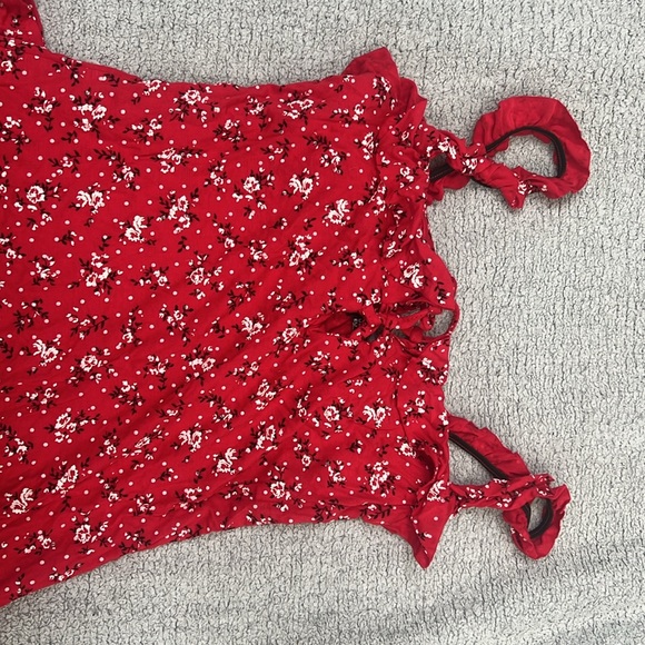 Women’s red PLT spaghetti strap summer dress - new, never worn size 8 - Picture 2 of 7